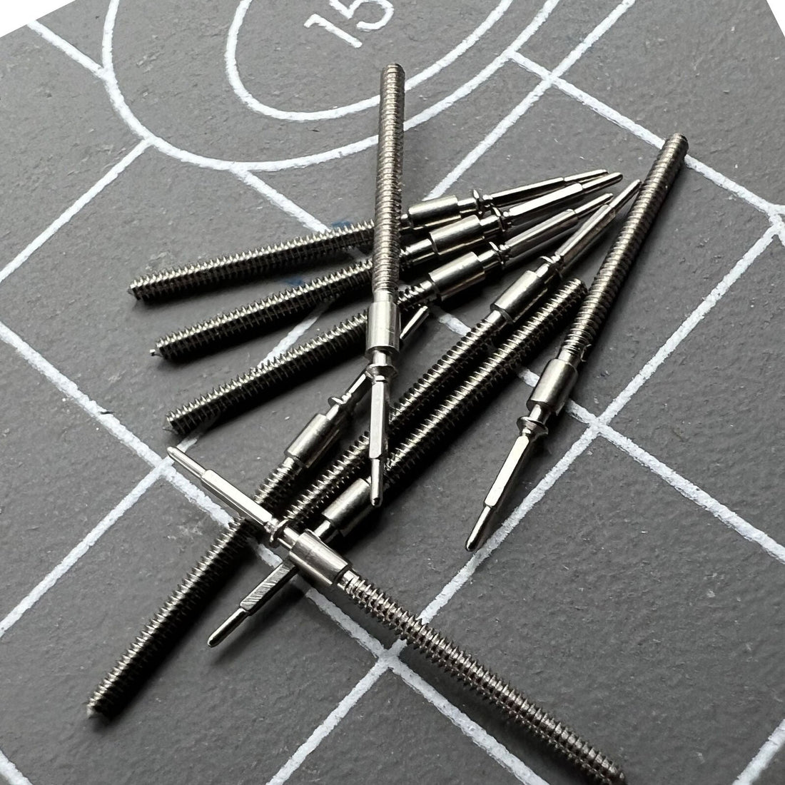 Generic watch winding stem compatible with ETA 2836-1, 2834-1, 2824-1 movements for precise time adjustments.