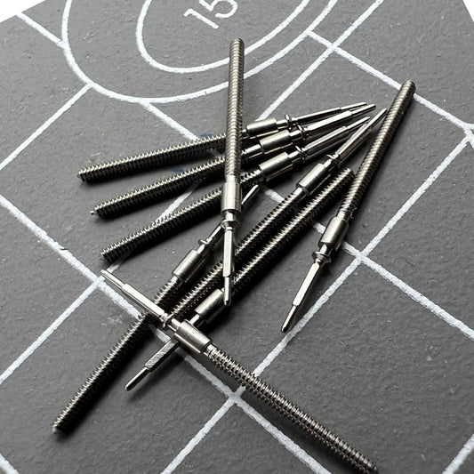 Generic watch winding stem compatible with ETA 2836-1, 2834-1, 2824-1 movements for precise time adjustments.
