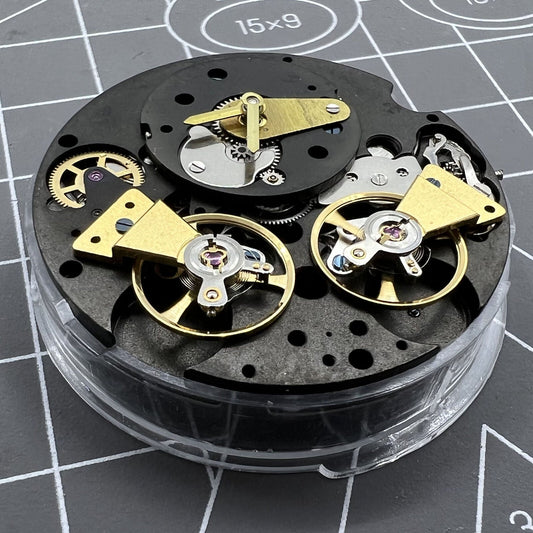 Shanghai watch accessory featuring double balance wheel mechanism, automatic movement for precision timekeeping.