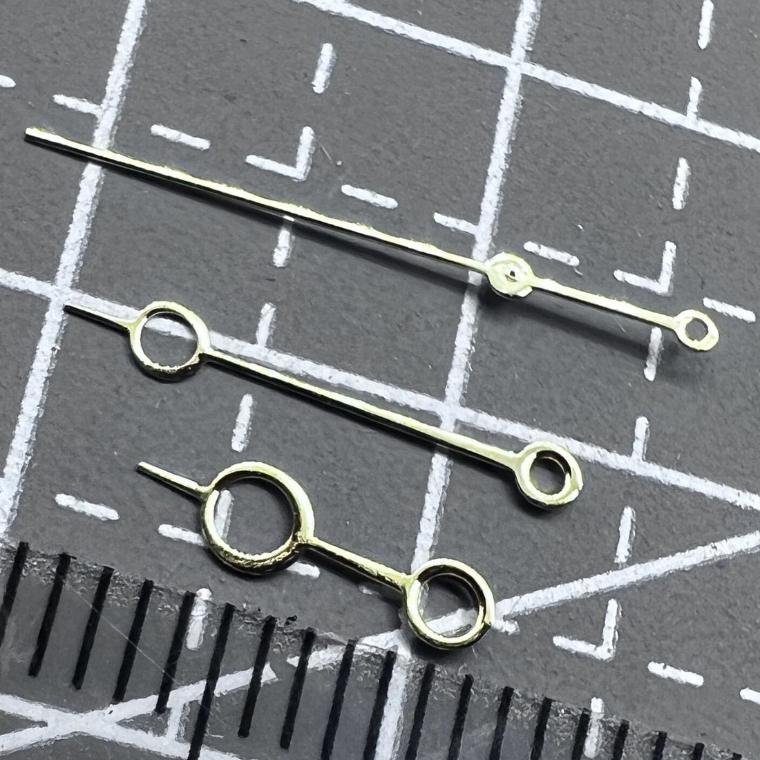 Set of 2 round hollow hour hands 12.5mm without luminous for NH35 NH36 NH38 NH72 watches