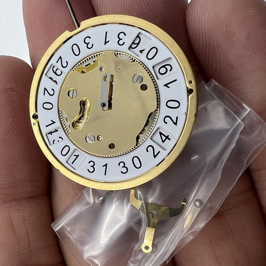 Ronda 4003B quartz watch movement with date at 6, Swiss made precision and reliability