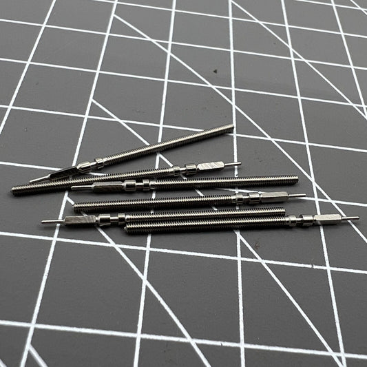 Set of 3 winding stems compatible with ETA 6497, 6498, Seagull ST3600, ST3620 watch movements for precise repairs.