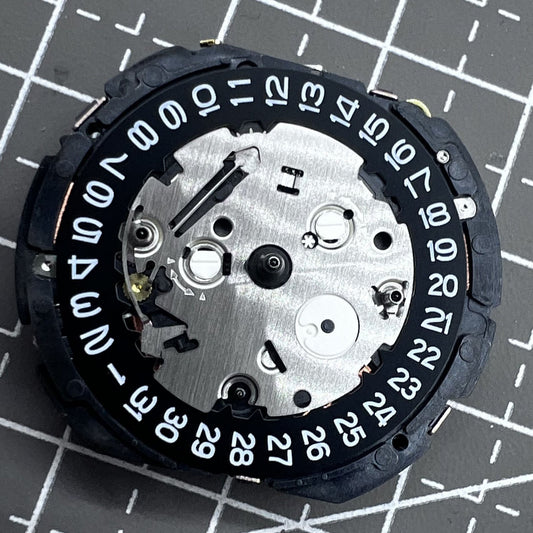 Japan Seiko 5T82A quartz watch movement showing precise timekeeping and durable design.