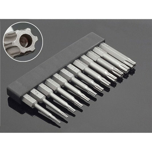 1. Secure 50mm tamper-proof magnetic screwdriver bit for precision watch accessory repairs.  
