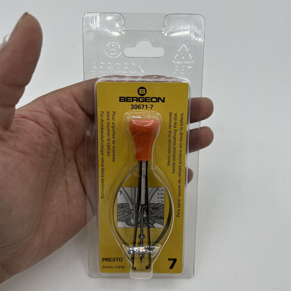 Bergeon 30671-7 watch hand removing tool designed for curved dials, precise and durable accessory