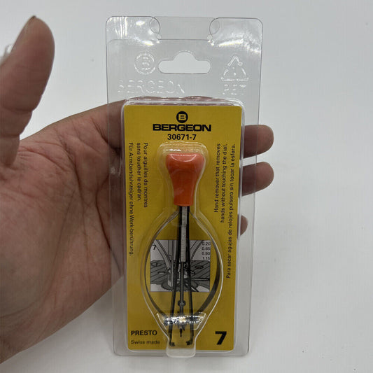 Bergeon 30671-7 watch hand removing tool designed for curved dials, precise and durable accessory