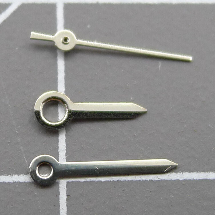 Silver watch hands set for Miyota 2035 movement, 9mm/8mm/6mm lengths, precise timekeeping by NO.1516.