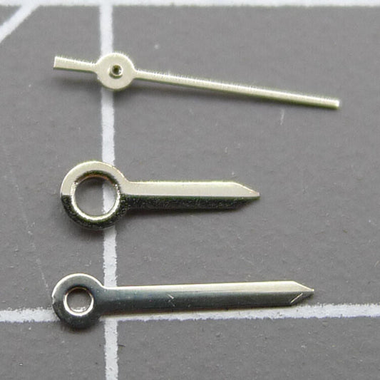 Silver watch hands set for Miyota 2035 movement, 9mm/8mm/6mm lengths, precise timekeeping by NO.1516.