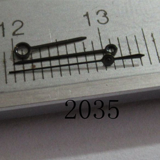 11mm black needle-shaped watch hands set compatible with Miyota 2035 2115 movements