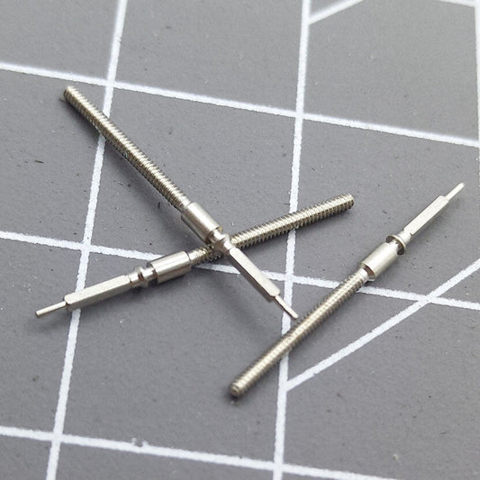 Set of 3 Seagull ST25 watch winding stems compatible with ST25 2503, 2504, 2505 movements for precise repairs.