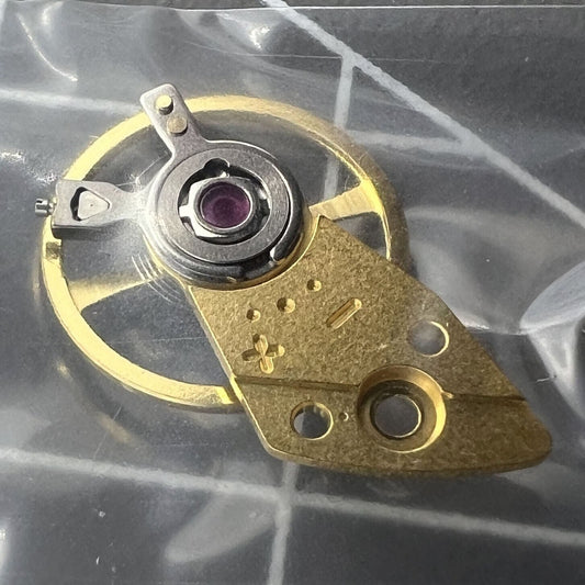 Golden balance wheel with splint for Miyota 8200 8215 watch movement, precise timekeeping component.