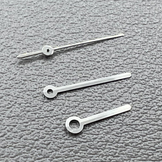 Set of 10mm silver trim watch hands for Miyota 2315 and 2305 movements