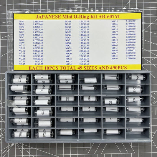Japan Glass Crystal AR-607M waterproof mini O-ring kit for watch crown seal, durable and precise accessory.