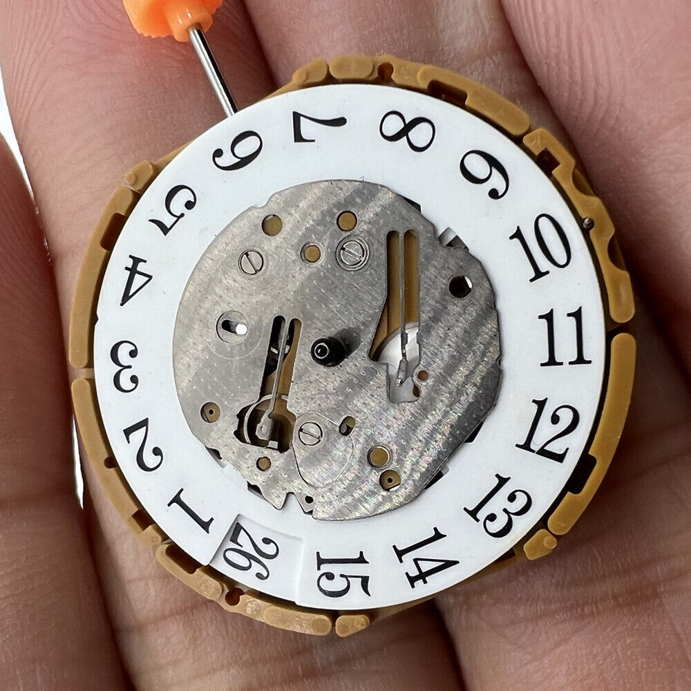 Miyota GP01 Japan quartz movement close-up showing precision watch mechanism by Miyota.