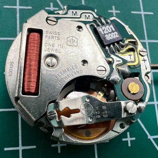 Wholesale ETA 581.001 Swiss quartz watch movement with 2 hands, precise timekeeping for watch accessories.