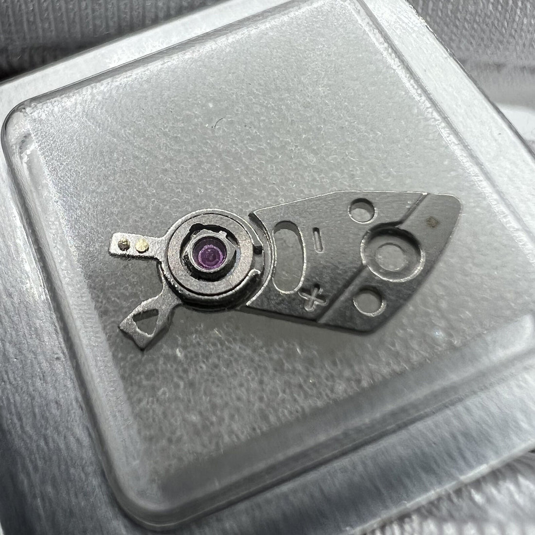 Japan-made silver balance wheel splint designed for Miyota 8N24 watch movement precision and durability.