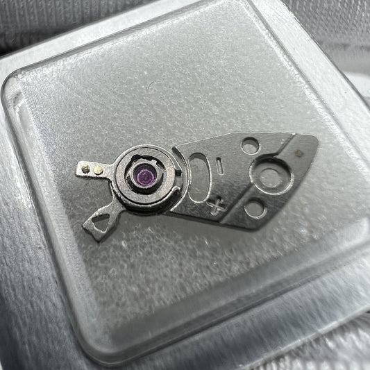 Japan-made silver balance wheel splint designed for Miyota 8N24 watch movement precision and durability.
