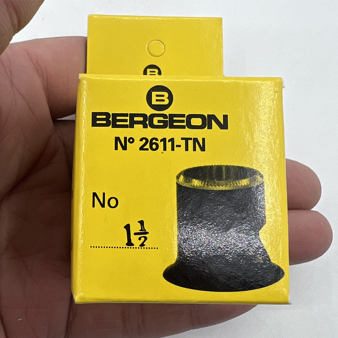Bergeon 2611-TN-1.5 watchmaker loupe with 6.7x magnification for precise watch accessory inspection