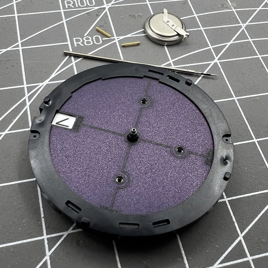 Hattori Epson TMI VR43 quartz watch movement for precise timekeeping in watch repairs.