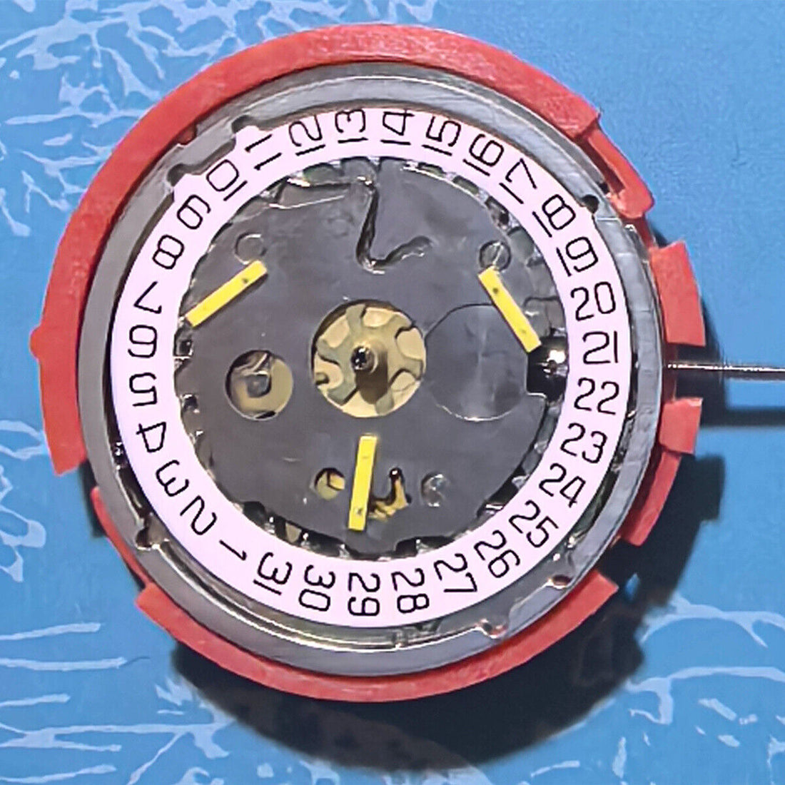 Swiss Made ISA 8181 quartz watch movement with single calendar, multifunction features for precise timekeeping.