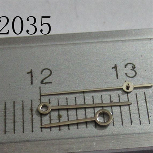 Dark silver 10mm watch hands set for Miyota 2035, 2115, 2105, 2305, 2315 movements.