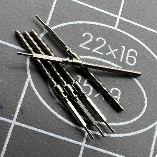 Watch winding stem spare part for ST2555 movement, compatible with China-made watches.