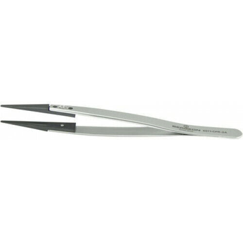 Bergeon 6571-CPR-2A precision tweezers with replaced ends for watch repair and delicate tasks.