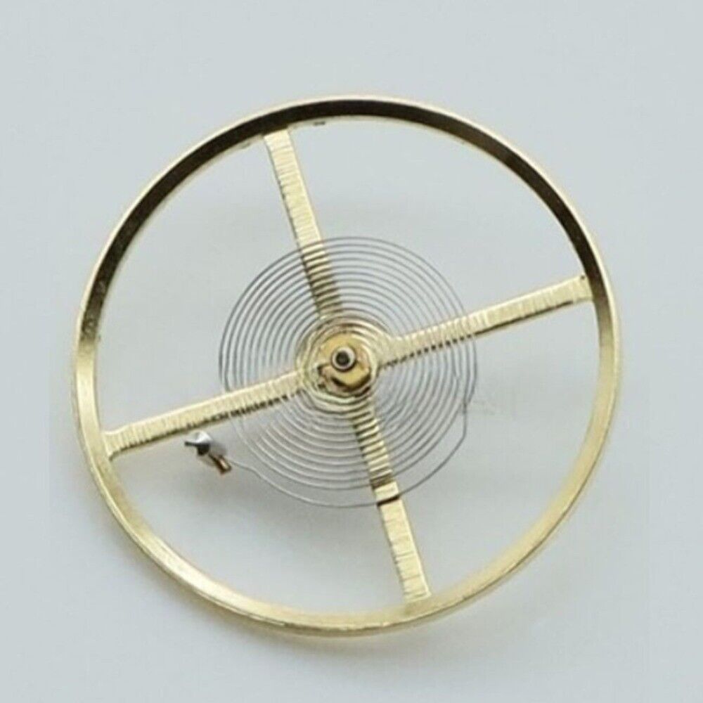 Set of 3 golden balance wheels for China Made 7120 movement, precise watch accessory.