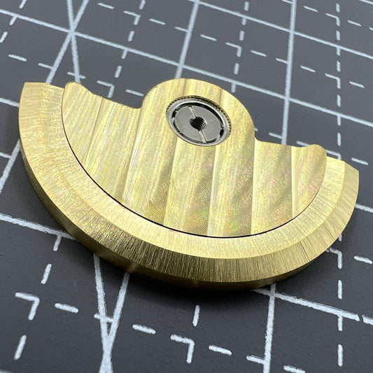 Golden Line Wave carved rotor weight by Golden Line, designed for Miyota NH35 NH36 watch movements, enhancing rotor efficiency.