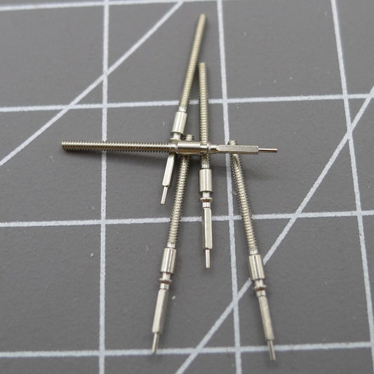 Set of 5 replacement watch winding stems for TY2502-2505 movements, compatible with various watch models.