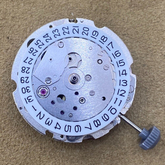 Japan Made Miyota 8217 movement watch part with 3 hands and small second at 9 for precise timekeeping.