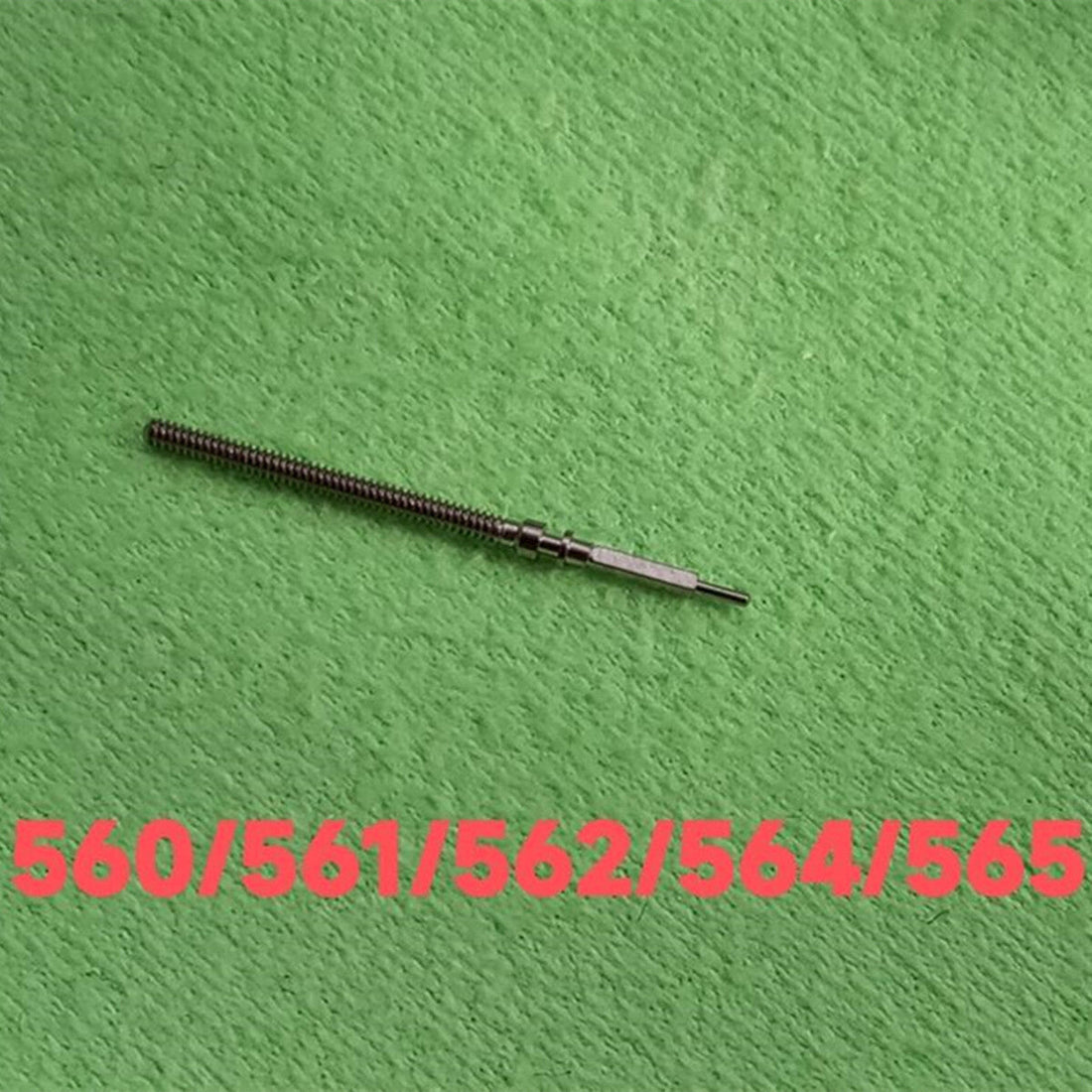 Watch winding stem for Omega 560 series, durable spare part for precise time adjustment.