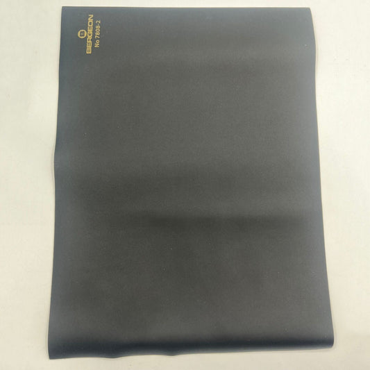 Bergeon 7808-N-01 black anti-skid bench mat, 320x240x2mm, ideal for secure watch repairs and accessories workstations