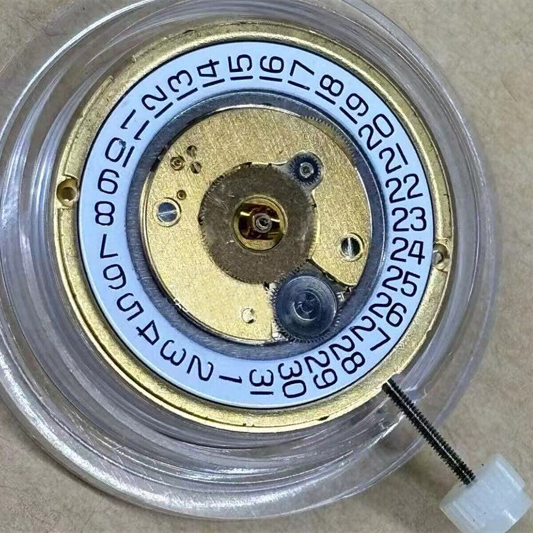 Swiss Made wristwatch with ETA255.461 quartz movement, 3 hands, and calendar date at 4 o'clock.