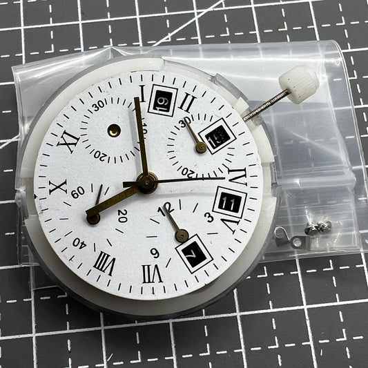 ETA 7750 Automatic Chronograph movement with single calendar, precise watch accessory component.