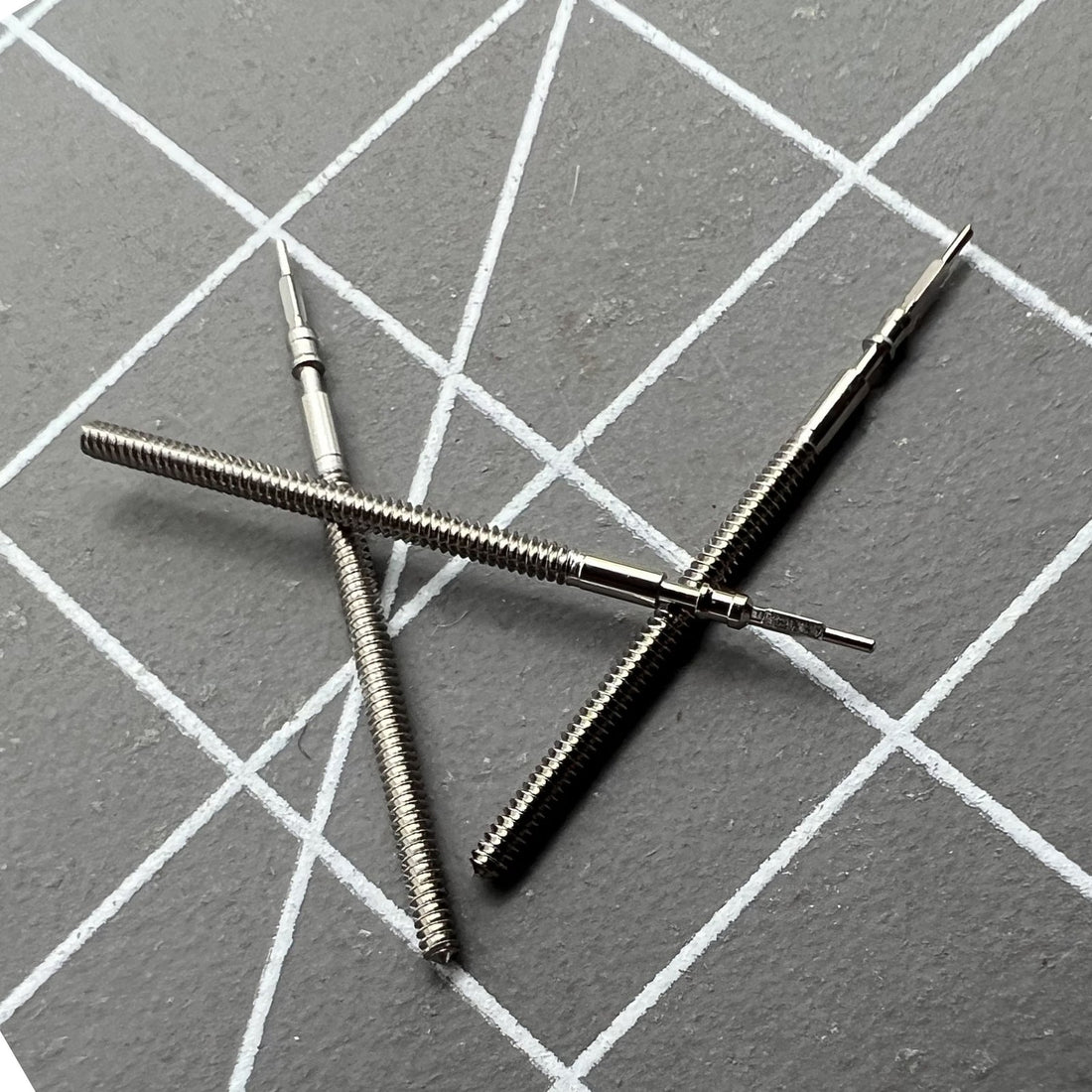 Replacement winding stem for Miyota JS00 JS20 watch movement, precise fit for smooth time adjustment.