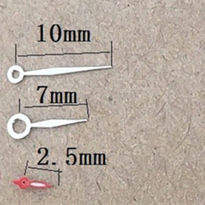 Silver+Red Trim Diamond Shape Watch Hands for Miyota 1L45 Quartz Movement