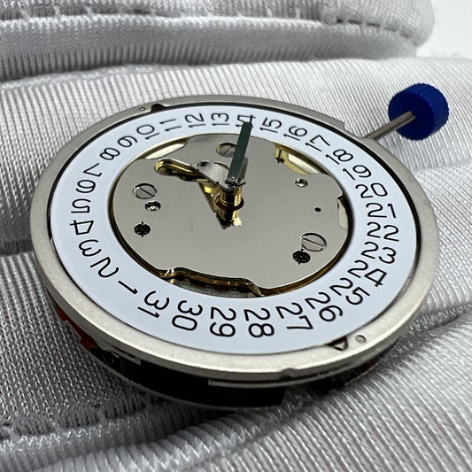 Swiss Ronda 5030D quartz watch movement with date at 4, precision Swiss parts for accessories.