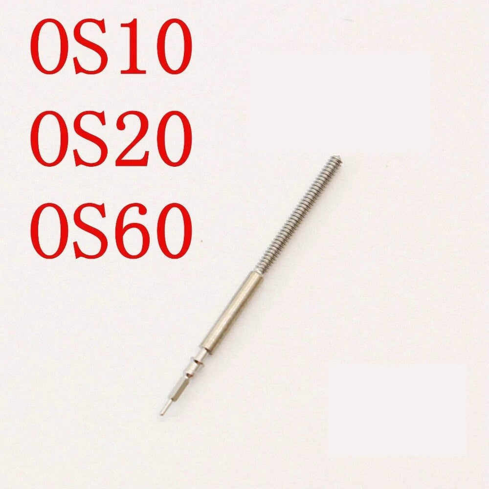Generic watch winding stem for OS10/OS20/OS60 automatic movement repair, precision fit accessory.