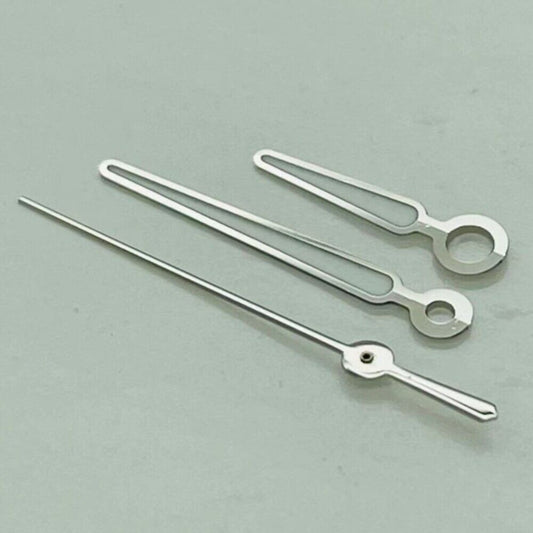 1. Silver 13mm watch hands with C3 blue lume, compatible with NH35/NH36 movements.  