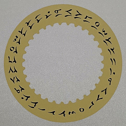 Golden vintage Arabic date disk for 3135 movement, high-quality generic replacement part.