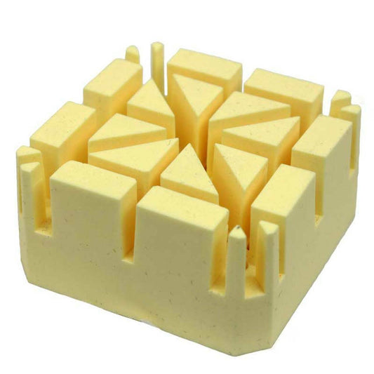 Bergeon 6744-P-S soft bracelet holder tool block for secure watch band repairs and adjustments.