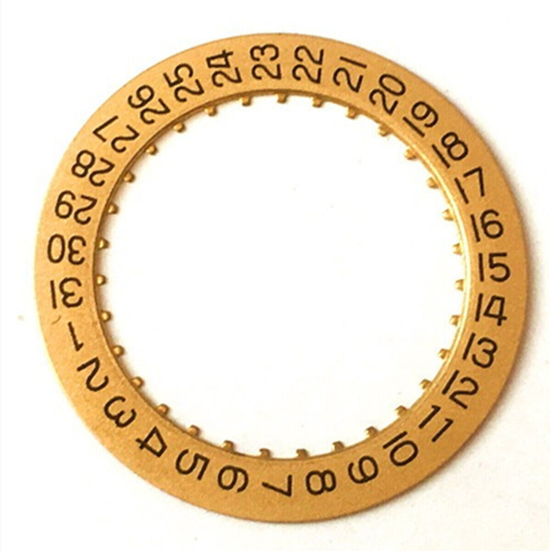 Golden date wheel disk for ETA 2834/2836/2846 watch movements, compatible generic replacement.