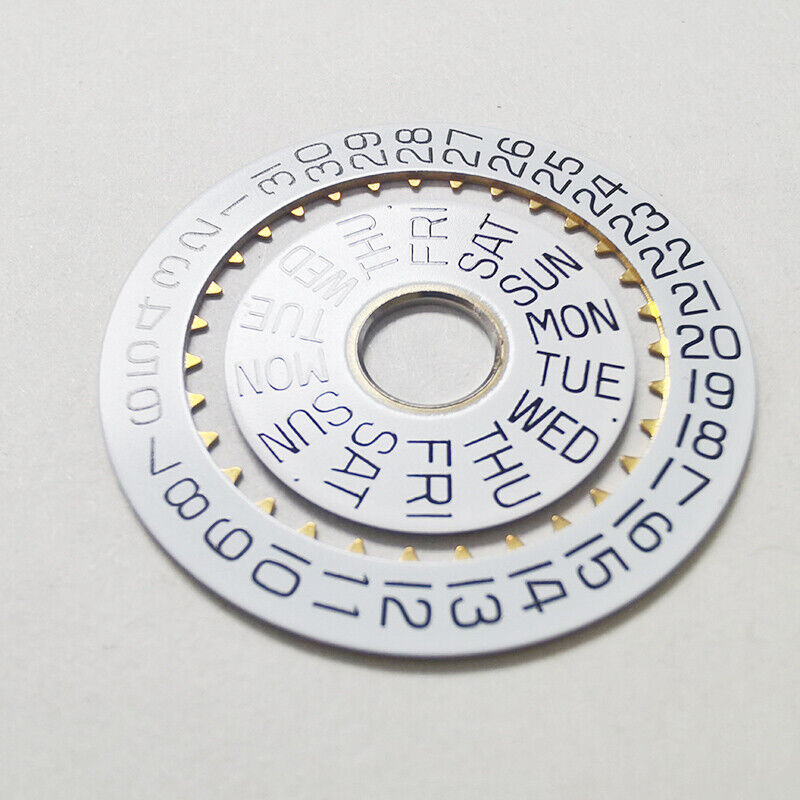 White date disk for ETA7750 movement - genuine replacement part by ETA, precise and durable.