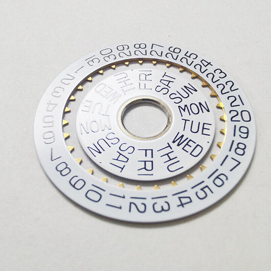 White date disk for ETA7750 movement - genuine replacement part by ETA, precise and durable.