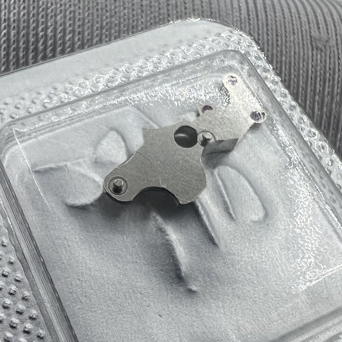 Ref.110 train wheel bridge for ETA 2892, precision watch part enhancing movement reliability.