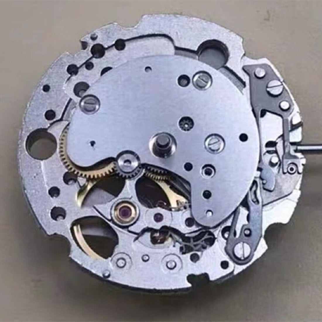 Silver watch with Original Miyota 8247 automatic movement, 2 hands, Japan-made precision.