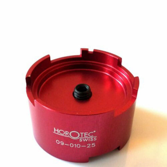 Horotec MSA09.010-25 3035 movement holder for precise watch repair and maintenance tasks.