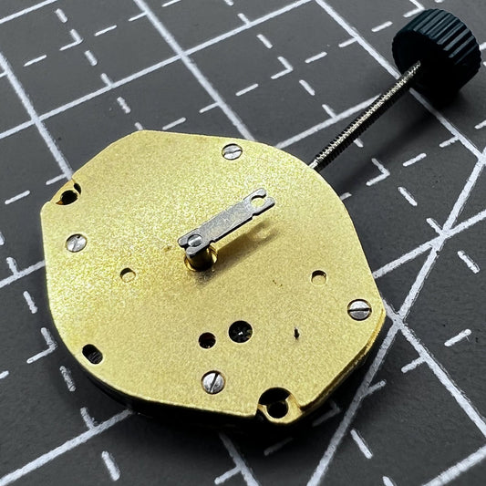 Swiss Ronda 1069 golden plated quartz watch movement, precise timekeeping for luxury watches.