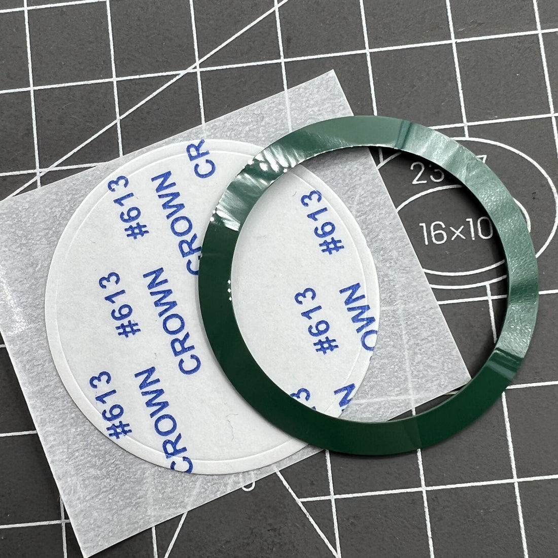 Forest Green ceramic watch bezel insert 38mm/30.5mm, no carved font, sleek bevel design